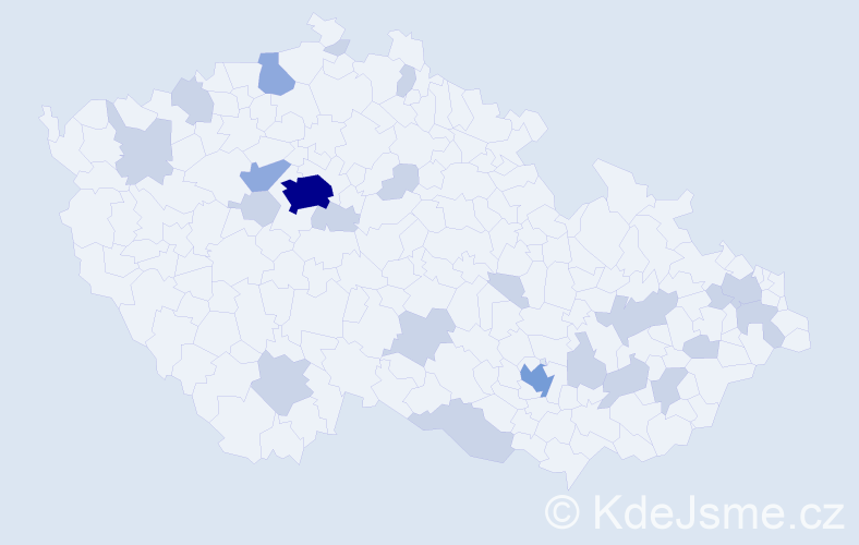 Jméno: 'Timur', počet výskytů 40 v celé ČR