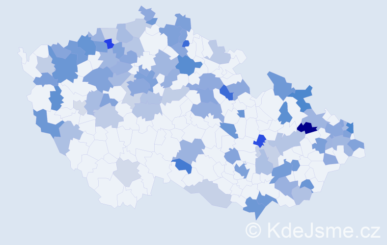 Jméno: 'Libuša', počet výskytů 167 v celé ČR