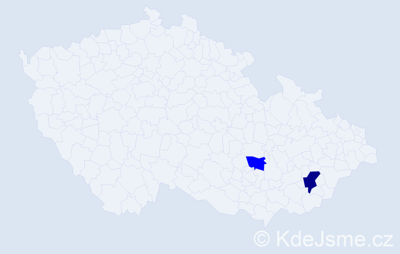 Jméno: 'Erdenebold', počet výskytů 3 v celé ČR