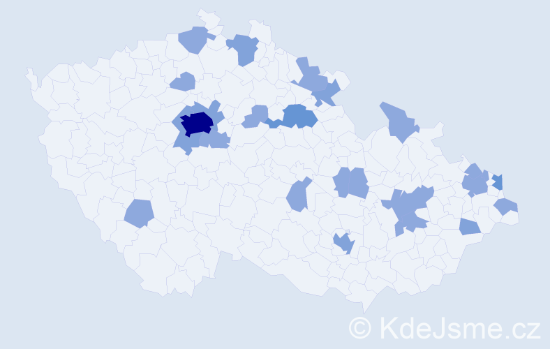 Jméno: 'Natan', počet výskytů 42 v celé ČR