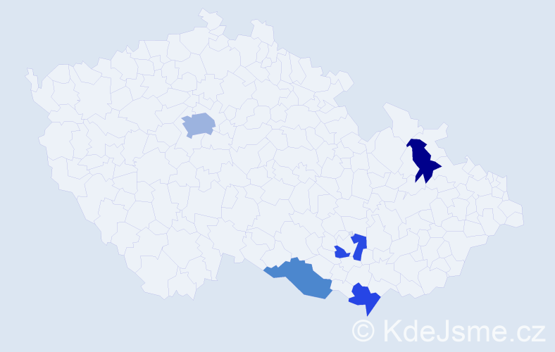 Jméno: 'Edis', počet výskytů 7 v celé ČR