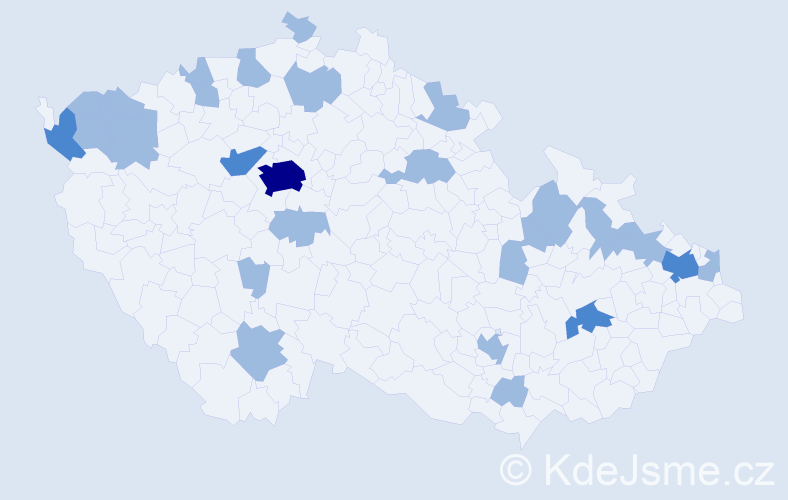 Jméno: 'Leticie', počet výskytů 35 v celé ČR