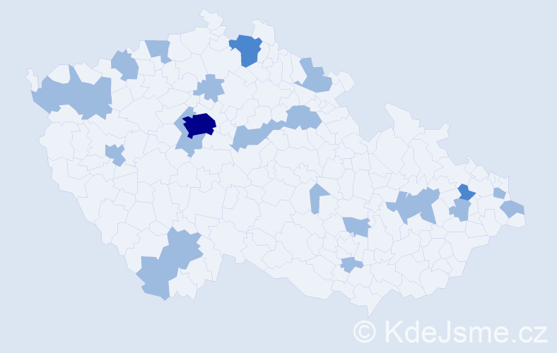 Jméno: 'Odon', počet výskytů 29 v celé ČR