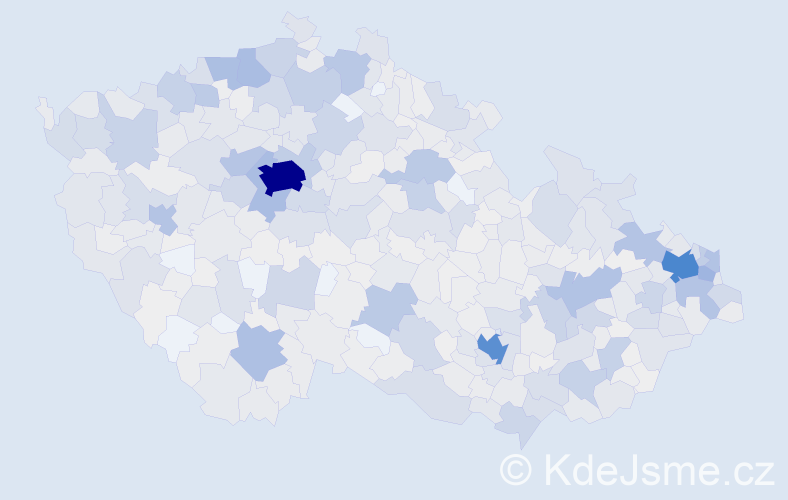 Jméno: 'Alex', počet výskytů 2210 v celé ČR