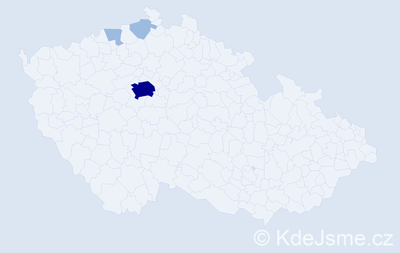 Jméno: 'Miroslav Daniel', počet výskytů 6 v celé ČR