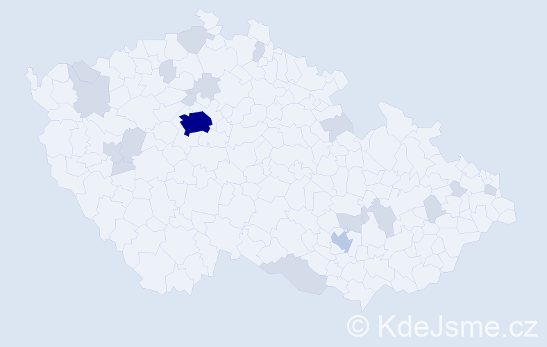 Jméno: 'Ben', počet výskytů 37 v celé ČR