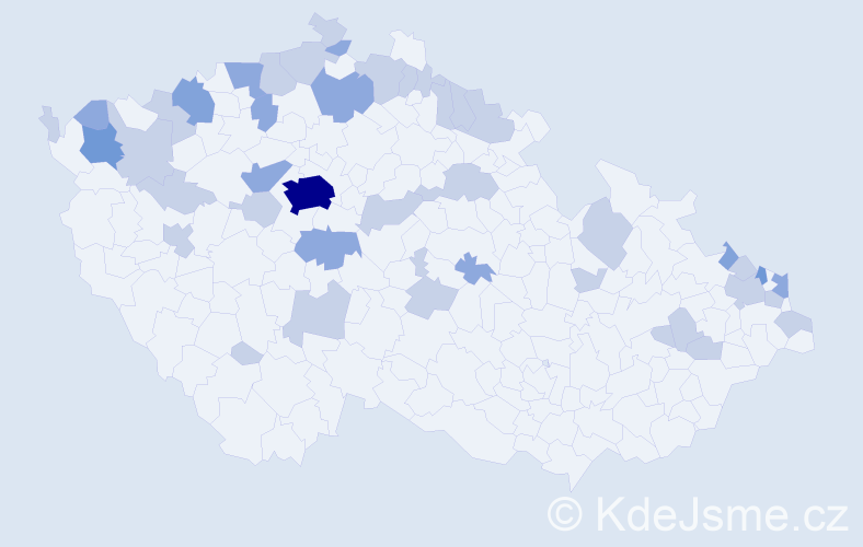 Jméno: 'Beno', počet výskytů 73 v celé ČR