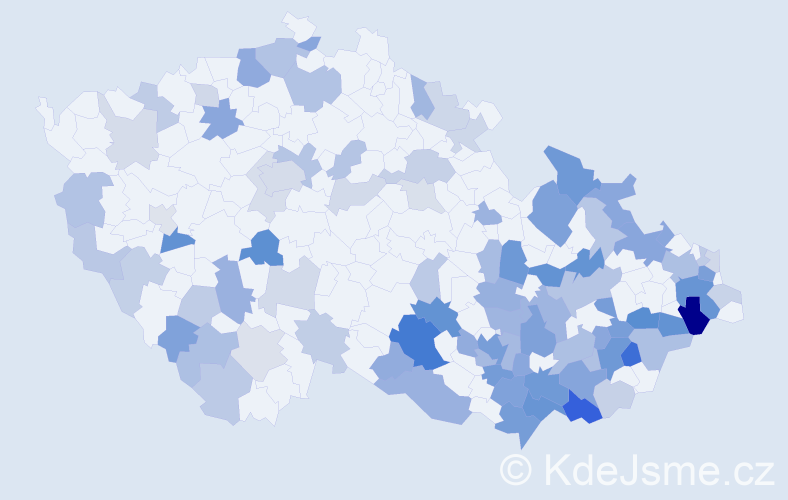 Jméno: 'Božetěch', počet výskytů 196 v celé ČR