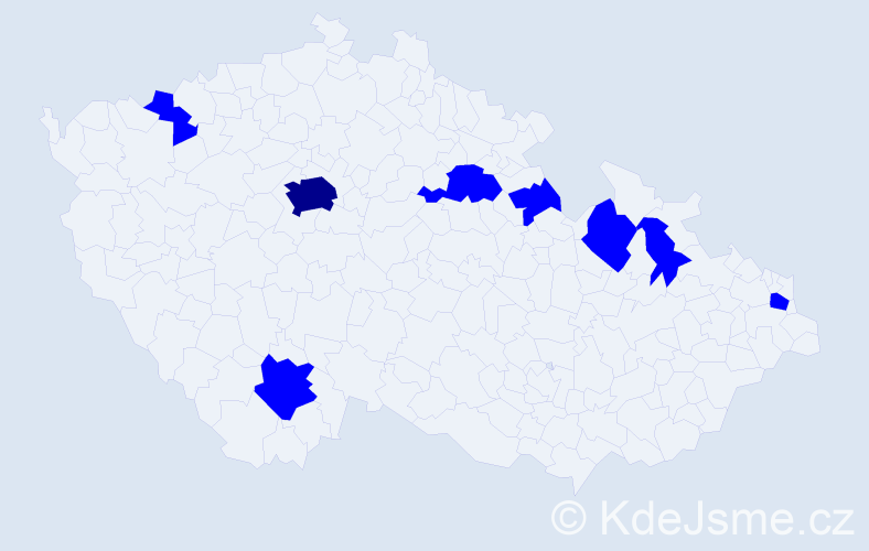Jméno: 'Laura Maria', počet výskytů 9 v celé ČR