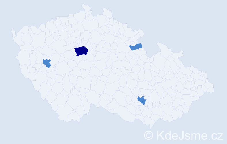 Jméno: 'Nader', počet výskytů 6 v celé ČR