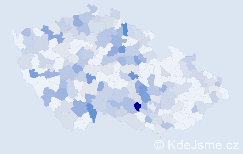 Jméno: 'Slavomil', počet výskytů 309 v celé ČR