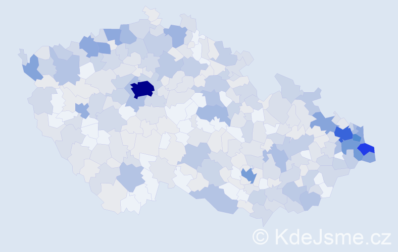 Jméno: 'Karina', počet výskytů 849 v celé ČR