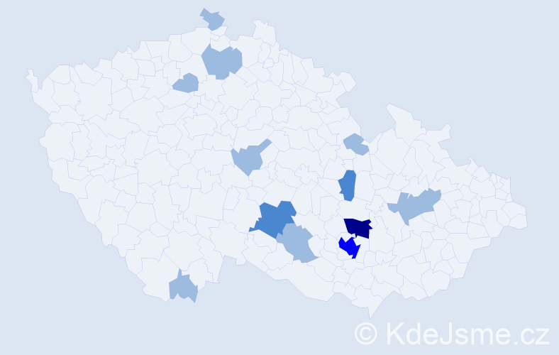 Jméno: 'Otgonjargal', počet výskytů 19 v celé ČR