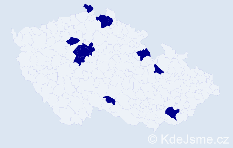 Jméno: 'Adam Jaroslav', počet výskytů 11 v celé ČR