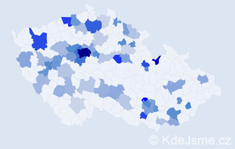 Jméno: 'Aliaksandr', počet výskytů 196 v celé ČR