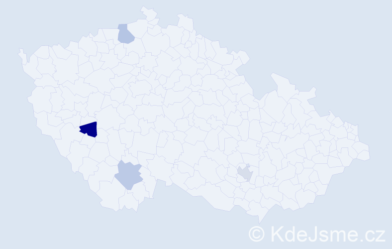 Jméno: 'Sergius', počet výskytů 4 v celé ČR