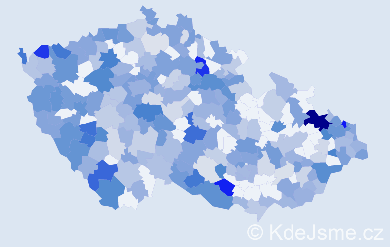 Jméno: 'Vladěna', počet výskytů 581 v celé ČR