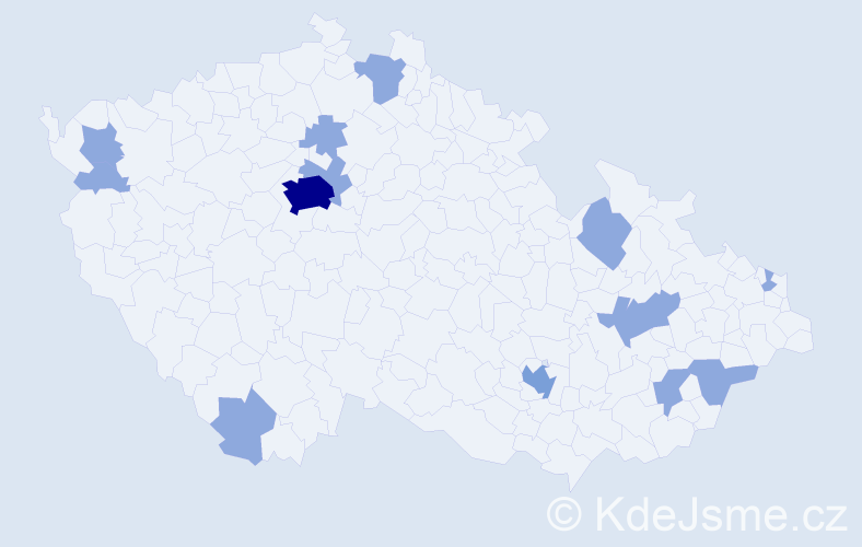 Jméno: 'Juliette', počet výskytů 20 v celé ČR