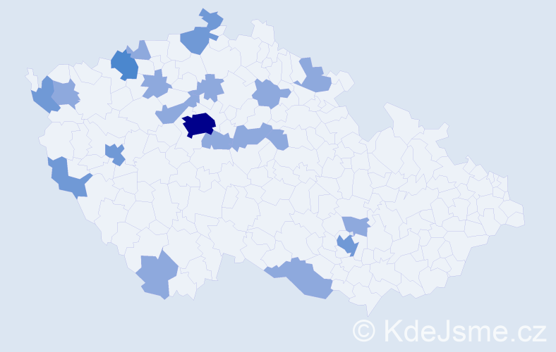 Jméno: 'Quyet', počet výskytů 35 v celé ČR