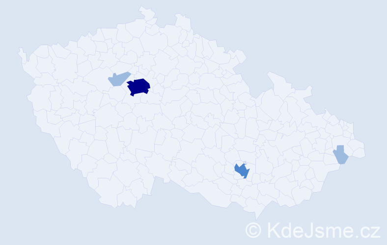 Jméno: 'Malek', počet výskytů 8 v celé ČR