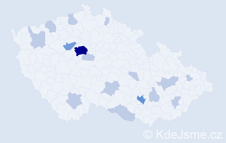 Jméno: 'Timur', počet výskytů 30 v celé ČR