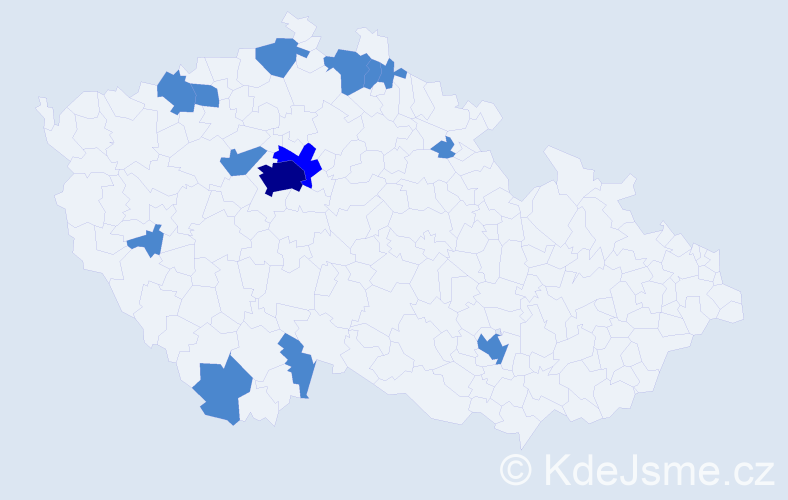 Jméno: 'Huyen', počet výskytů 17 v celé ČR