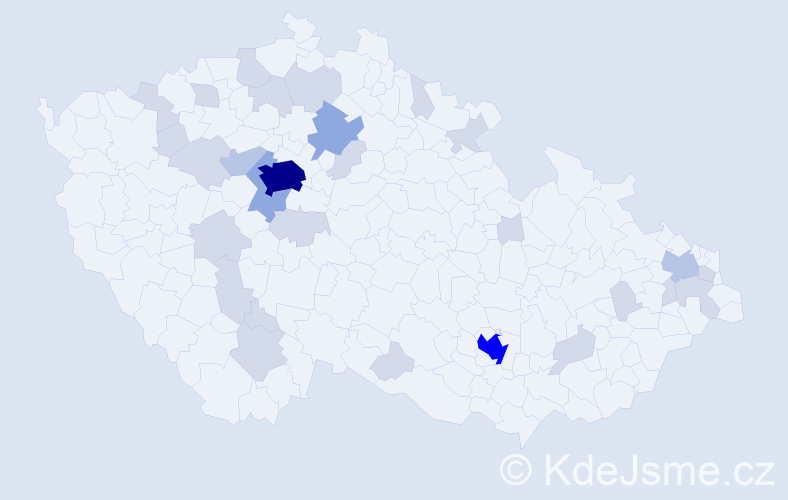 Jméno: 'Catherine', počet výskytů 62 v celé ČR