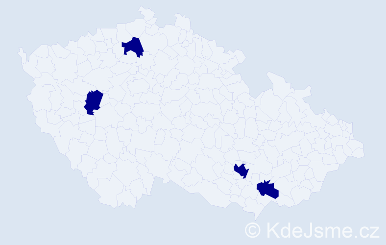 Jméno: 'Timmy', počet výskytů 4 v celé ČR