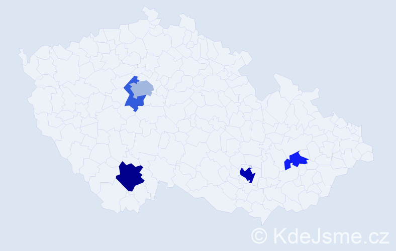 Jméno: 'Yan', počet výskytů 10 v celé ČR