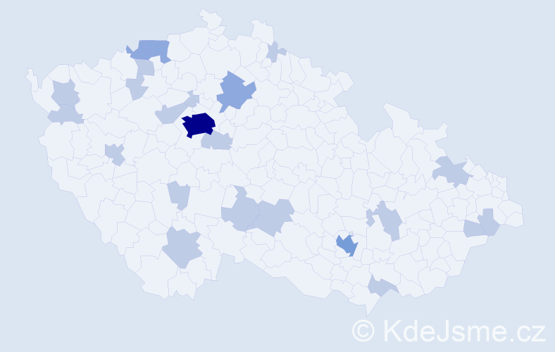 Jméno: 'Danilo', počet výskytů 37 v celé ČR