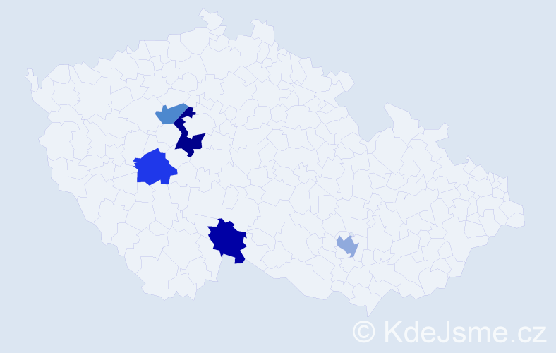 Jméno: 'Ibro', počet výskytů 6 v celé ČR