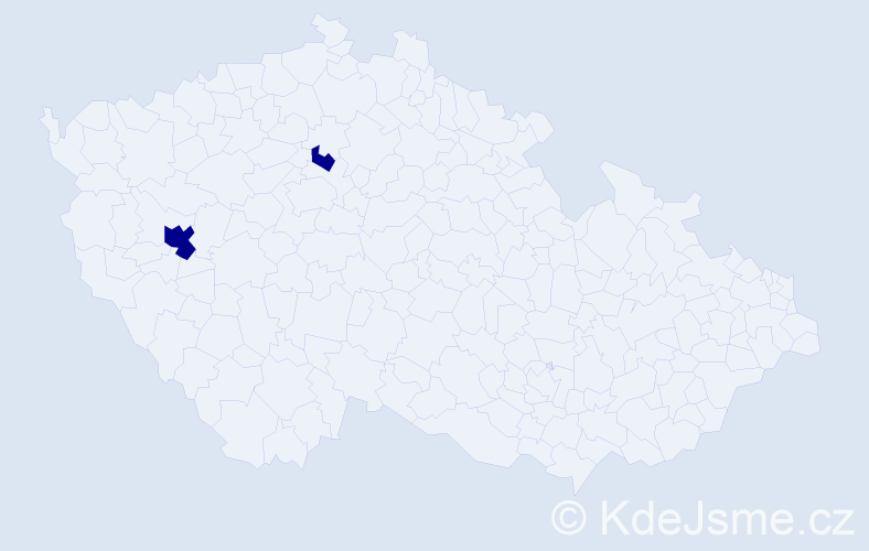 Jméno: 'Jamshid', počet výskytů 2 v celé ČR
