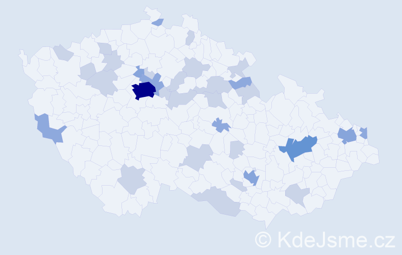 Jméno: 'Vladko', počet výskytů 60 v celé ČR
