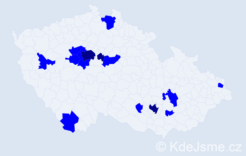Jméno: 'Radslav', počet výskytů 17 v celé ČR