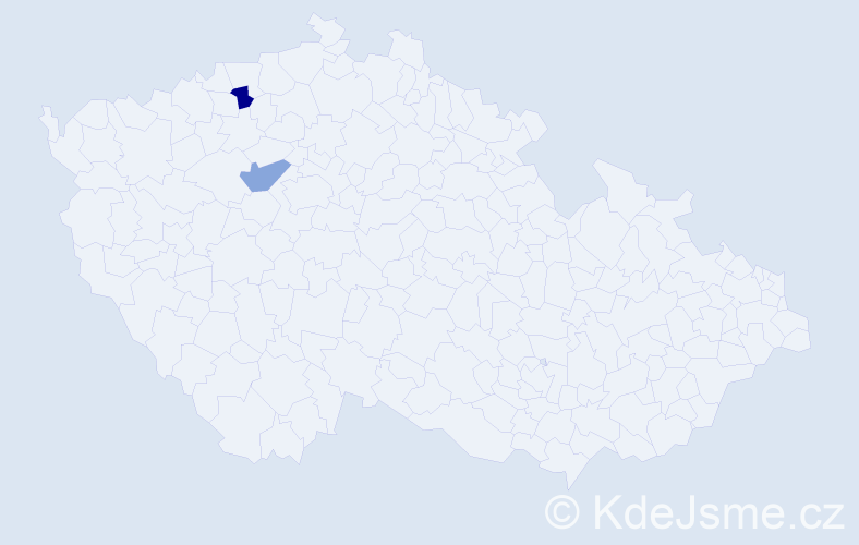 Jméno: 'Krasimíra', počet výskytů 2 v celé ČR