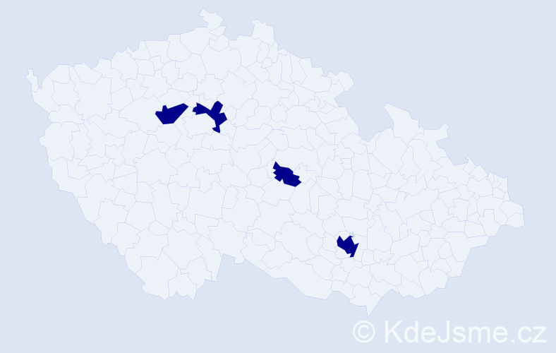 Jméno: 'Janik', počet výskytů 4 v celé ČR
