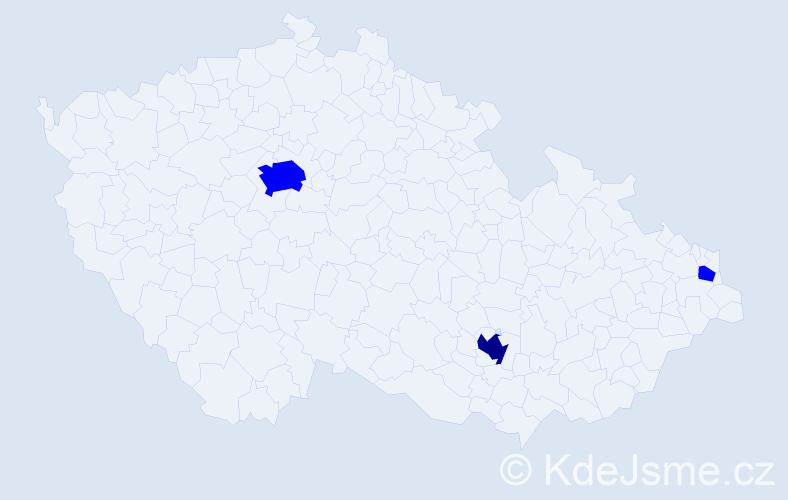 Jméno: 'Iljuše', počet výskytů 4 v celé ČR