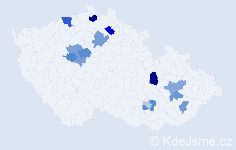 Jméno: 'Khaled', počet výskytů 25 v celé ČR