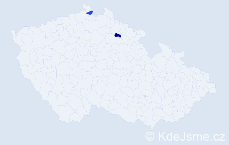 Jméno: 'Halina-Maria', počet výskytů 2 v celé ČR