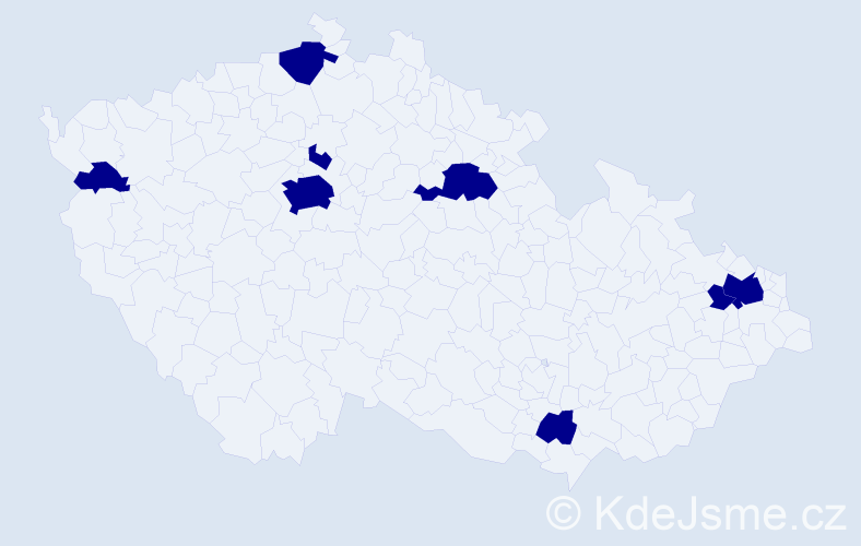 Jméno: 'Samuel Patrik', počet výskytů 8 v celé ČR