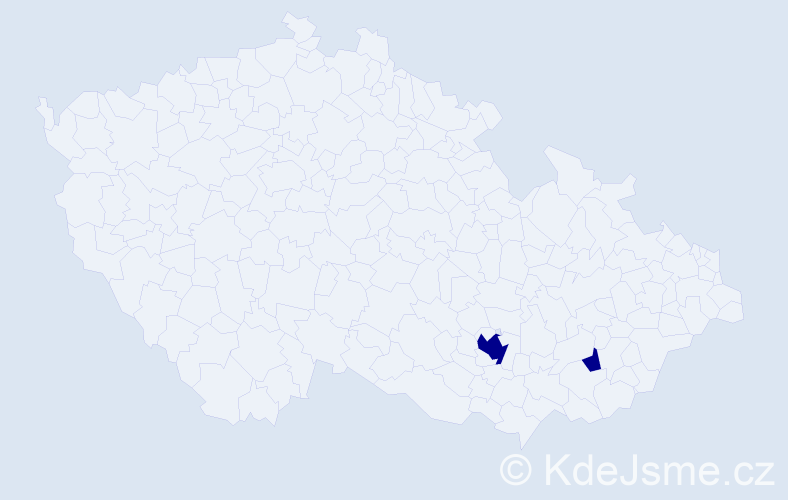 Jméno: 'Velislav', počet výskytů 2 v celé ČR