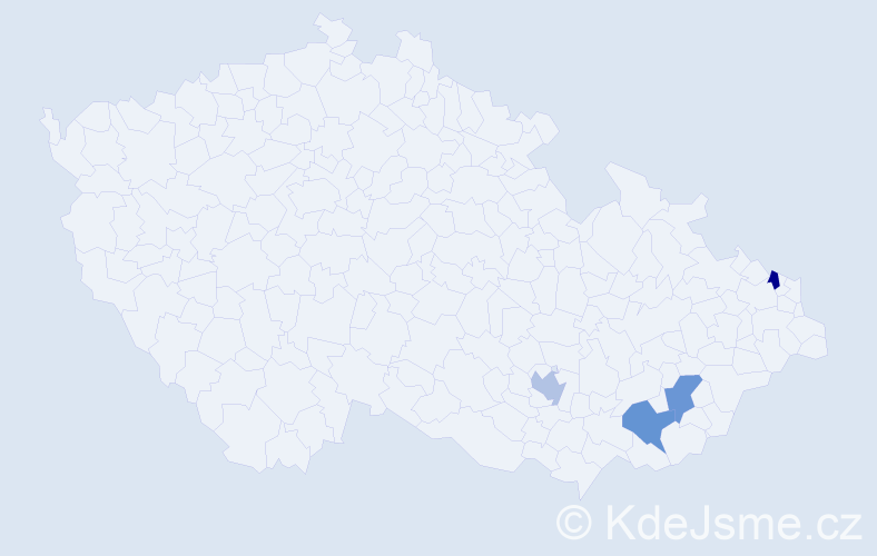 Jméno: 'Tobias David', počet výskytů 4 v celé ČR