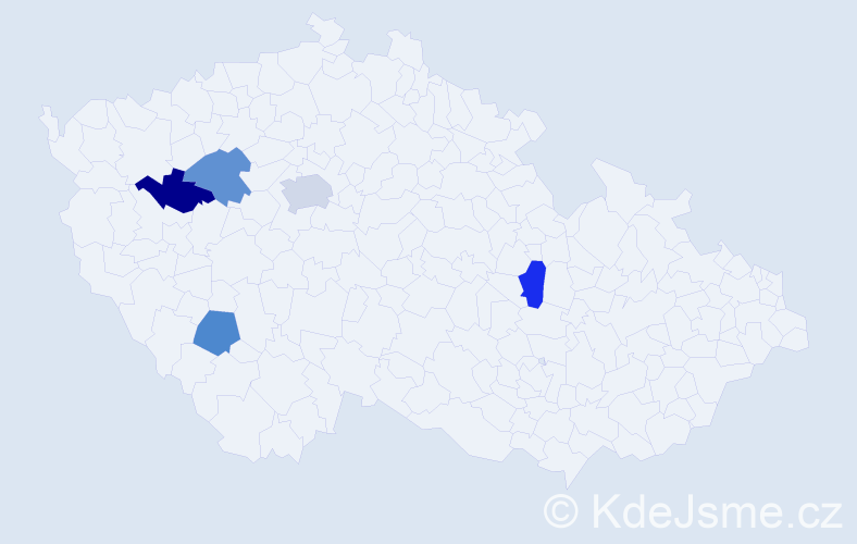 Jméno: 'Daniel Mark', počet výskytů 6 v celé ČR