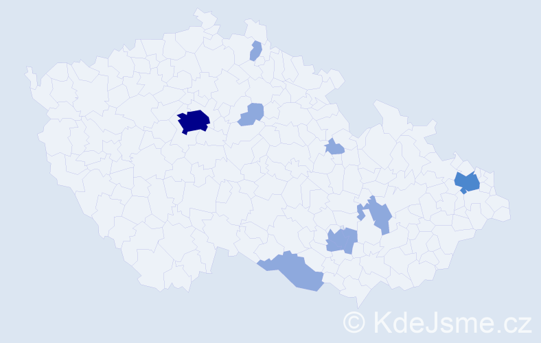 Jméno: 'Orlando', počet výskytů 16 v celé ČR
