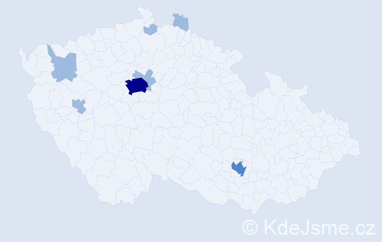 Jméno: 'Raed', počet výskytů 11 v celé ČR