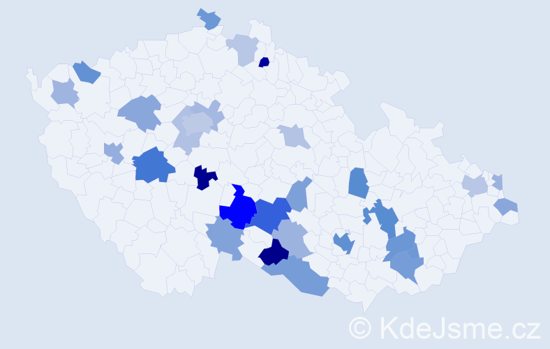 Jméno: 'Lambert', počet výskytů 56 v celé ČR