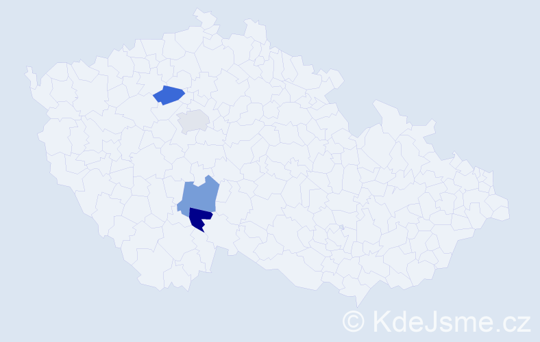 Jméno: 'Tadeáš Ondřej', počet výskytů 4 v celé ČR