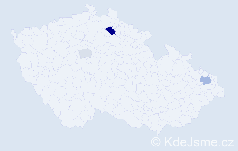 Jméno: 'Reggie', počet výskytů 3 v celé ČR