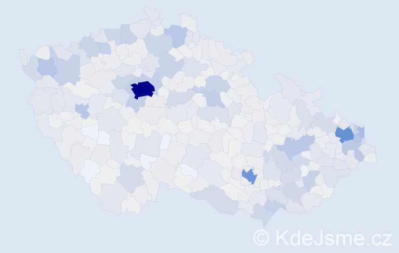 Jméno: 'Viera', počet výskytů 2777 v celé ČR
