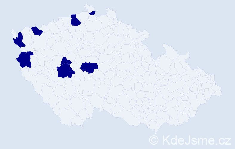 Jméno: 'My Hanh', počet výskytů 8 v celé ČR